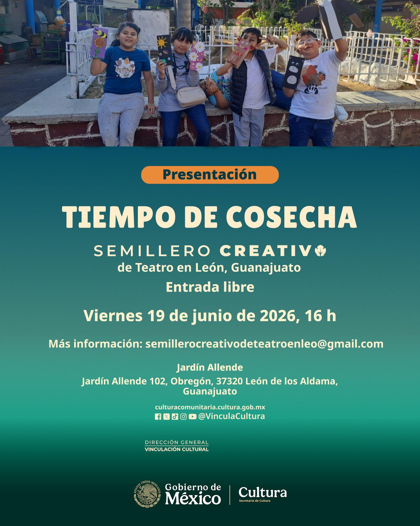 Actividad Cultural Comunitaria: Tiempo de Cosecha: Había una vez un barrio muy bonito y de teatro documental