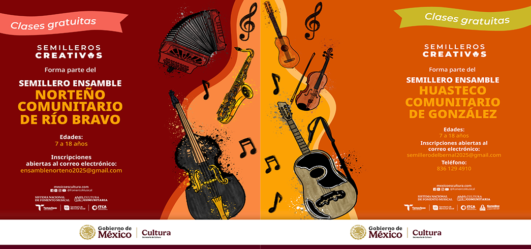 Invitación para formar parte de los Semilleros Creativos de Música de Tamaulipas