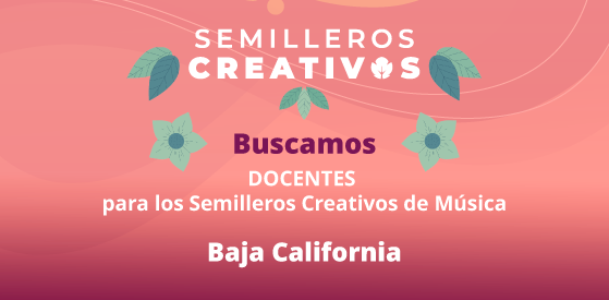 Entrada: Buscamos docentes para Baja California | Semilleros Creativos de Música 2026